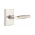 Emtek L-Square Stem Knurled Lever Left Hand 2-3/8 in Backset Passage for 1-1/4 in to 2 in Door 5112US15.LSUS15.KNUS15.LH